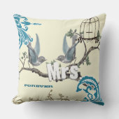 Bride Love Bird Birdcage Pillow Kussen (Voorkant)