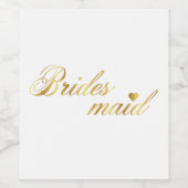 Bride Maids wijnfles Wijn Etiket (Enkel label)