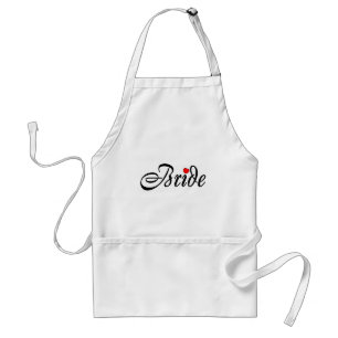 Bride (Manuscript Red Hrt) Standaard Schort