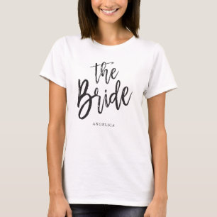 Bride   Manuscript Stijl Persoonlijke Naam Weddens T-shirt