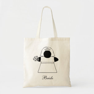 Bride Meeple vrijgezellenfeest voor gamer bruiloft Tote Bag