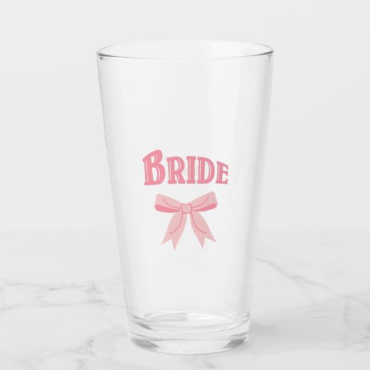 BRIDE met aangepaste naam Glas (Voorkant)