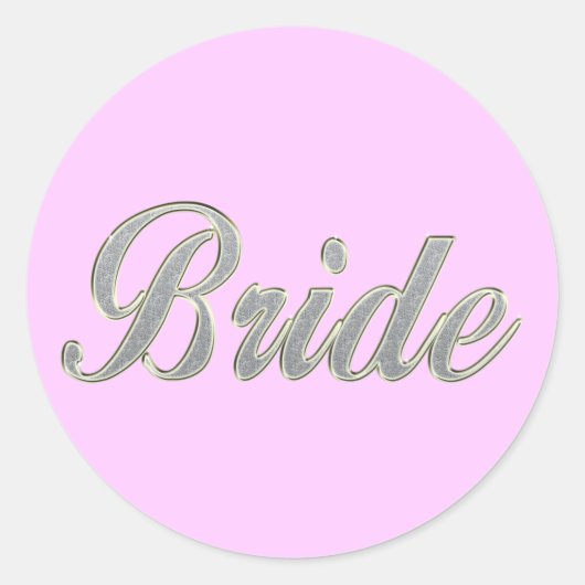 Bride met blaten ronde sticker (Voorkant)