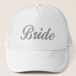 Bride met blaten trucker pet