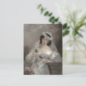 Bride met Bloemen Briefkaart (Staand voorkant)