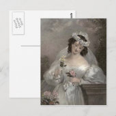 Bride met Bloemen Briefkaart (Voorkant / Achterkant)