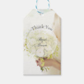 Bride met Flower Bouquet Editable Wedding Cadeaulabel (Voorkant)