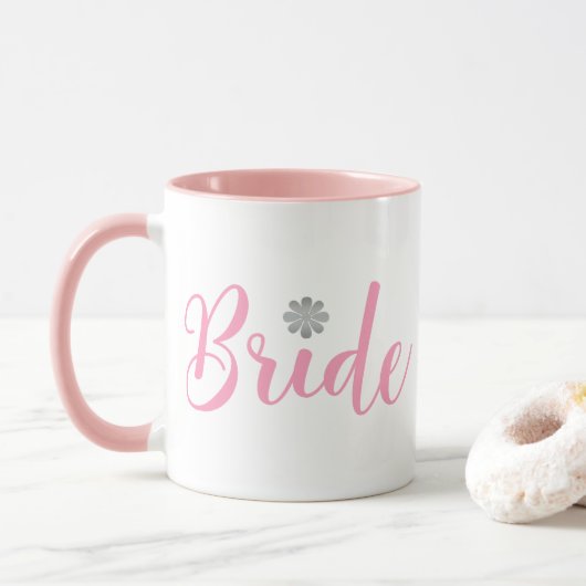 Bride-met-goudbloemroze2 Mok (Met donut)