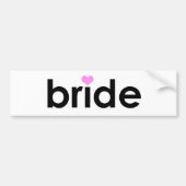 Bride met hart bumpersticker (Voorkant)