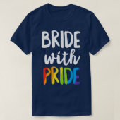 Bride met het erewoord Lesbian Bachelorette T-shirt (Design voorkant)