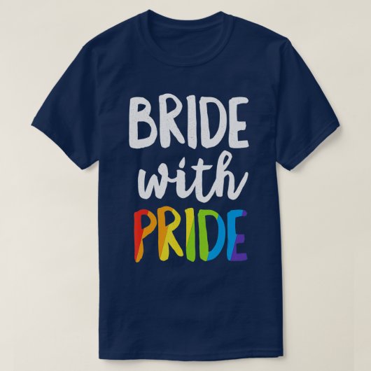 Bride met het erewoord Lesbian Bachelorette T-shirt (Design voorkant)