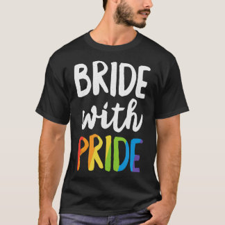 Bride met het erewoord Lesbian Bachelorette T-shirt