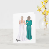 Bride met Moeder Wenskaart Kaart (Gele Bloem)