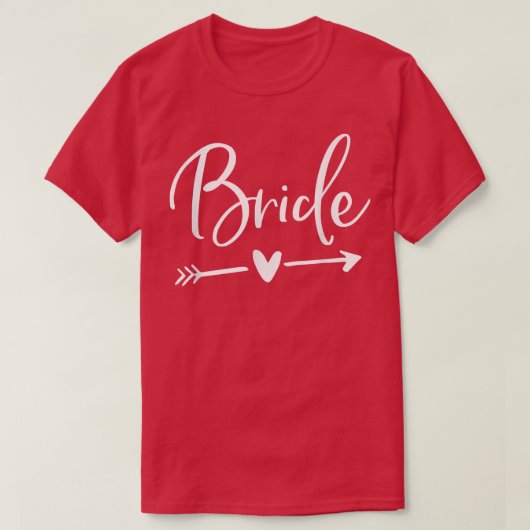 Bride met pijl en hart t-shirt (Design voorkant)