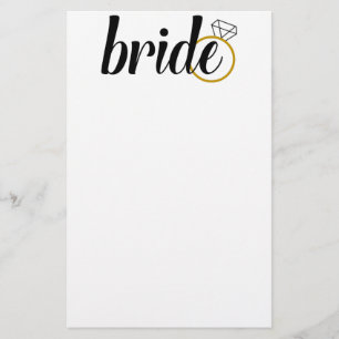 Bride met Ring Briefpapier