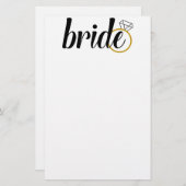 Bride met Ring Briefpapier (Voorkant / Achterkant)