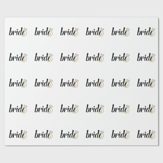 Bride met Ring Cadeaupapier (Vlak)