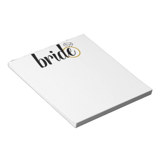 Bride met Ring Notitieblok (Schuin)