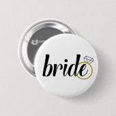 Bride met Ring Ronde Button 5,7 Cm (Voorkant /achterkant)