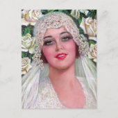  bride met Rozen Briefkaart (Voorkant)