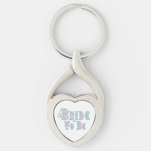 Bride met Veil, roze en Blauwgroen type Sleutelhanger (Voorkant)