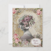  bride met Vrijgezellenfeest van juwelen en bloeme Kaart (Voorkant)