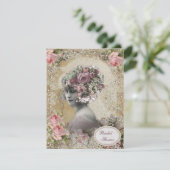 bride met Vrijgezellenfeest van juwelen en bloeme Kaart (Staand voorkant)