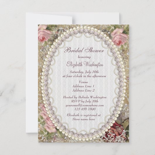  bride met Vrijgezellenfeest van juwelen en bloeme Kaart (Achterkant)