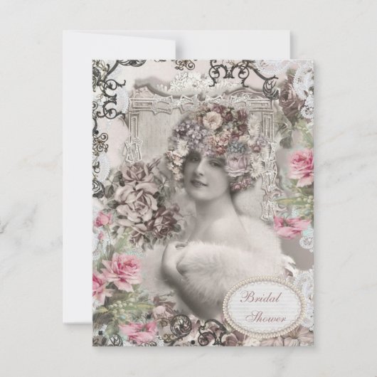 bride met Vrijgezellenfeest van juwelen en bloeme Kaart (Voorkant)