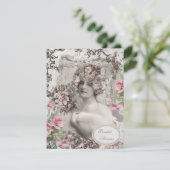 bride met Vrijgezellenfeest van juwelen en bloeme Kaart (Staand voorkant)