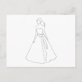 Bride met Wavy Hair Briefkaart (Voorkant)