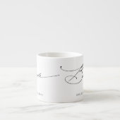 Bride Modern Elegant Script Wedding Custom Name Espresso Kop (Voorkant)