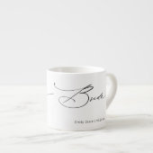 Bride Modern Elegant Script Wedding Custom Name Espresso Kop (Voorkant rechts)