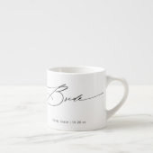 Bride Modern Elegant Script Wedding Custom Name Espresso Kop (Rechts)