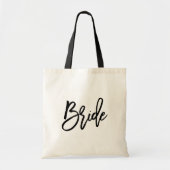 Bride modern penseelscript tote bag (Voorkant)