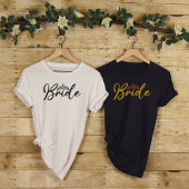 Bride-Moderne Eenvoudige Editable Bachelorette Par T-shirt