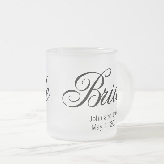 Bride-Mok Matglas Koffiemok (Voorkant rechts)