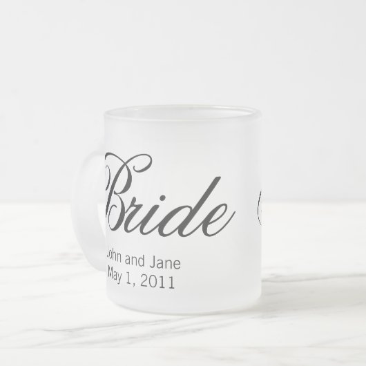 Bride-Mok Matglas Koffiemok (Voorkant links)