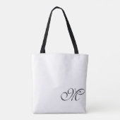 Bride Monogram Custom Wedding Canvas tas (Achterkant)