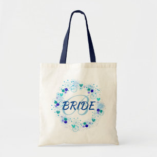 Bride My Iets Blue Monorgam Classy Tote Bag