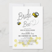 Bride naar bee White Drive-by Vrijgezellenfeest Kaart (Voorkant)