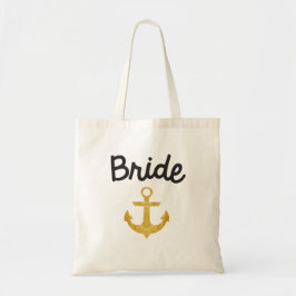 Bride Nautical Anchor Gold Foil Tas