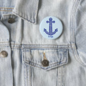 Bride Nautical Bachelorette Pin Ronde Button 5,7 Cm (In situ)