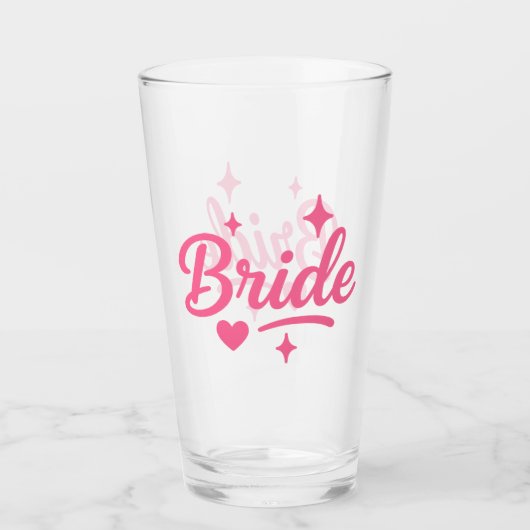 Bride Neon Pink Glas (Voorkant)