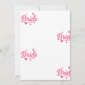 Bride Neon Pink Kaart (Achterkant)