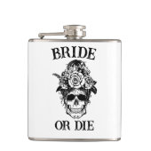 Bride of Die Gothic Bachelorette Party Gepersonali Heupfles (Voorkant)