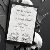 Bride of Die Gothic Bachelorette Party Kaart