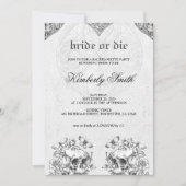 Bride of Die Gothic Bachelorette Party Kaart (Voorkant)