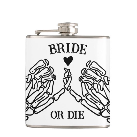 Bride of Die Til Death Do US Party gothic Wedding Heupfles (Voorkant)