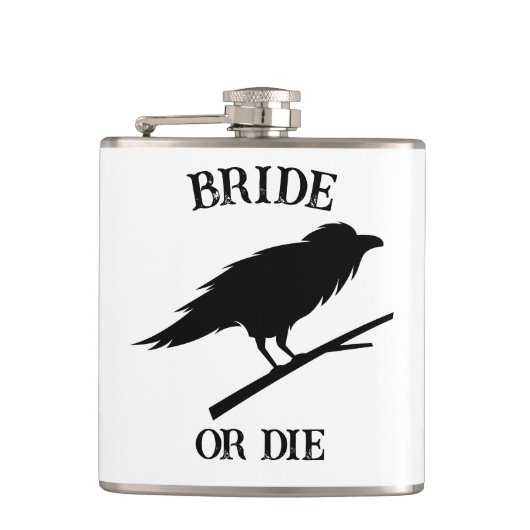 Bride of Die Til Death Do US Party gothic Wedding Heupfles (Voorkant)